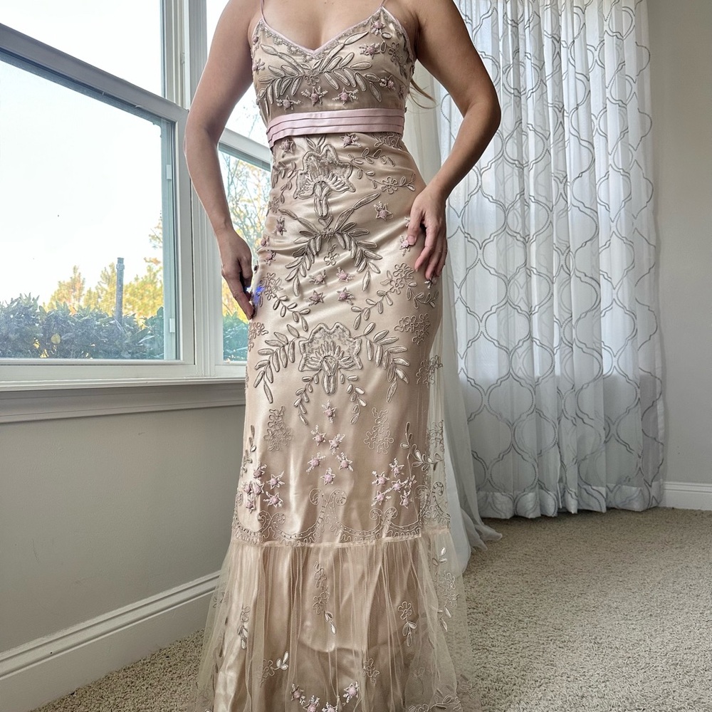VTG Beaded Embroidered Gown